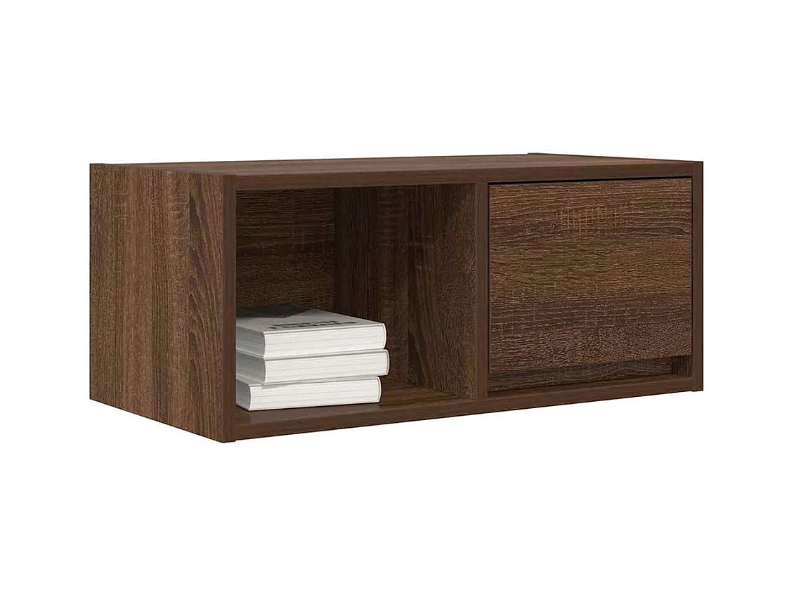 Meuble TV chêne marron 60x31x25,5 cm bois d'ingénierie