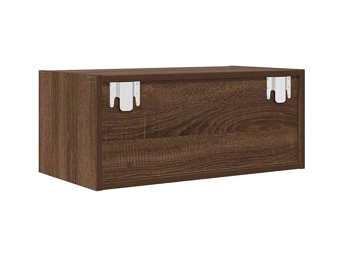Meuble TV chêne marron 60x31x25,5 cm bois d'ingénierie