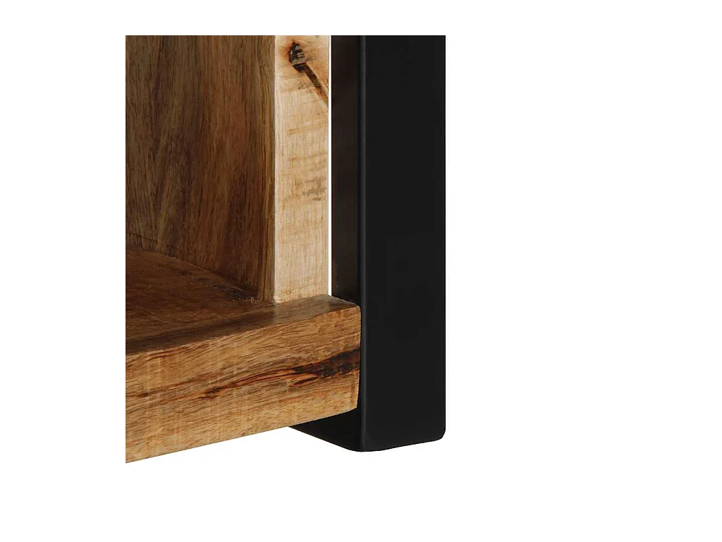 Meuble TV 80x30x35 cm bois massif de manguier brut