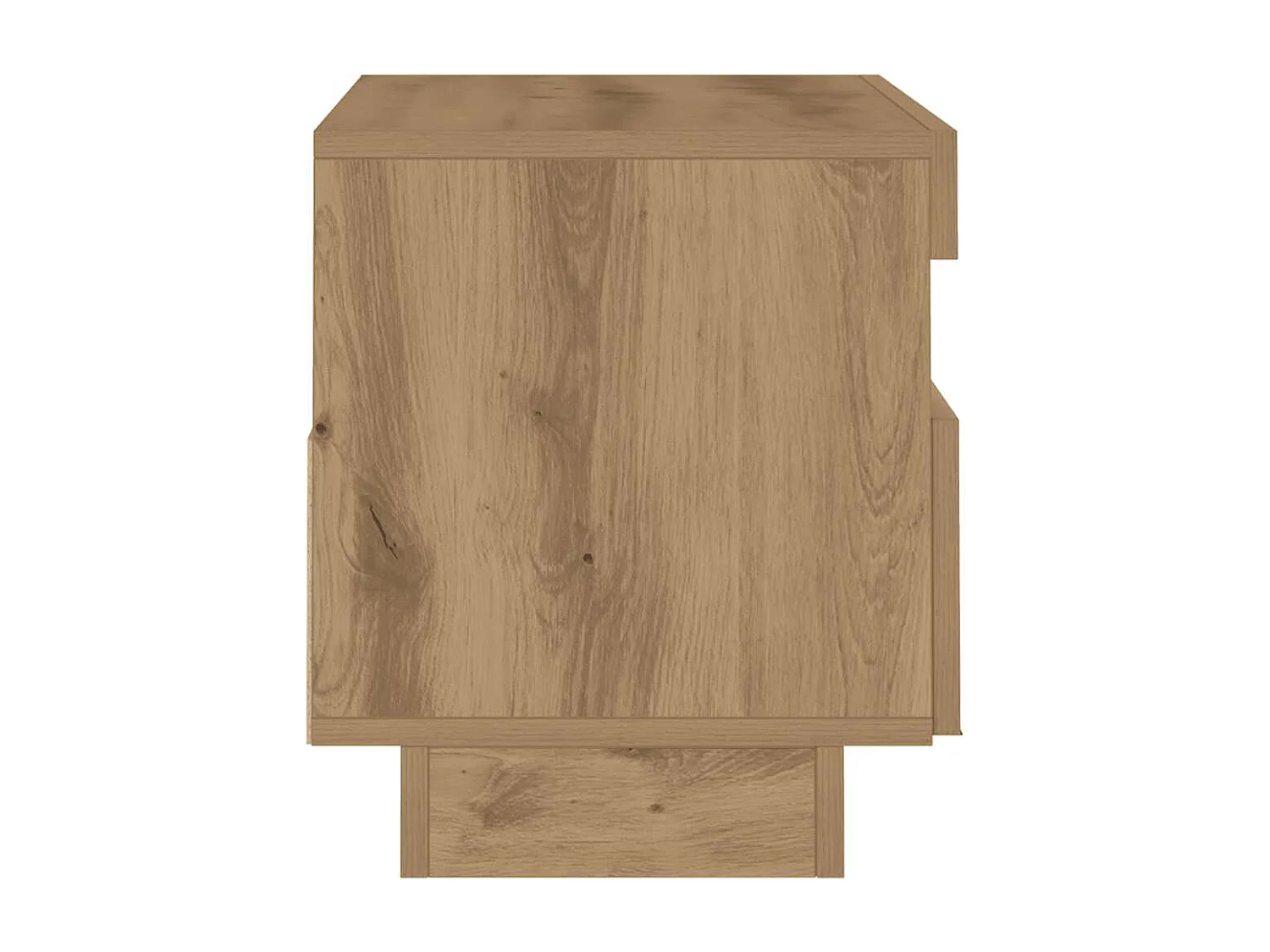 Meuble TV avec lumières LED chêne artisanal bois d'ingénierie