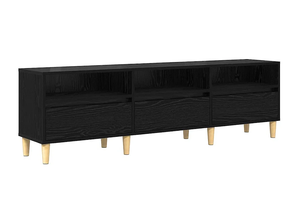 Meuble TV Chêne noir 150 x 30 x 45 cm Bois d'ingénierie