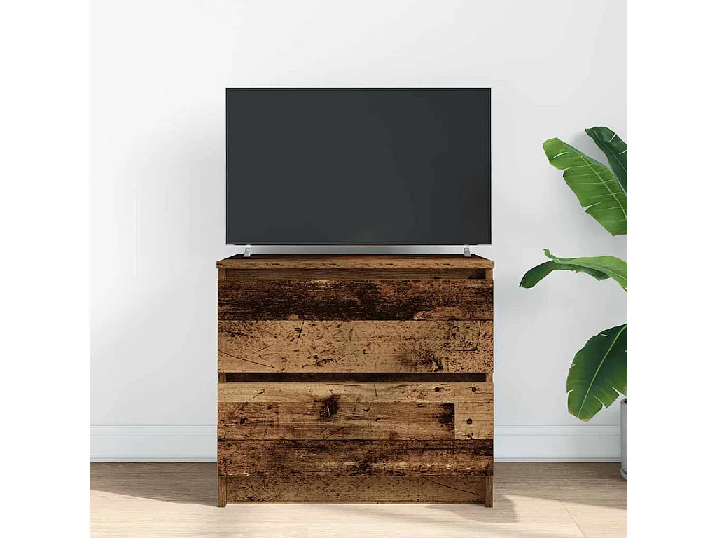 Meuble TV vieux bois 60x35x54 cm bois d'ingénierie