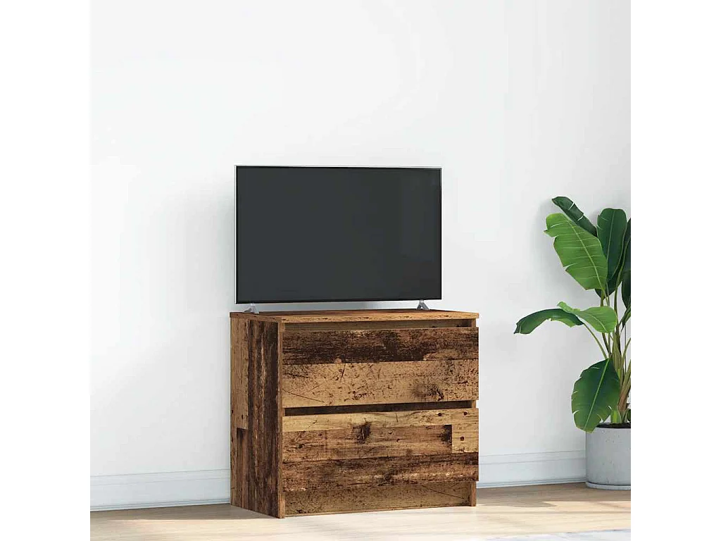 Meuble TV vieux bois 60x35x54 cm bois d'ingénierie