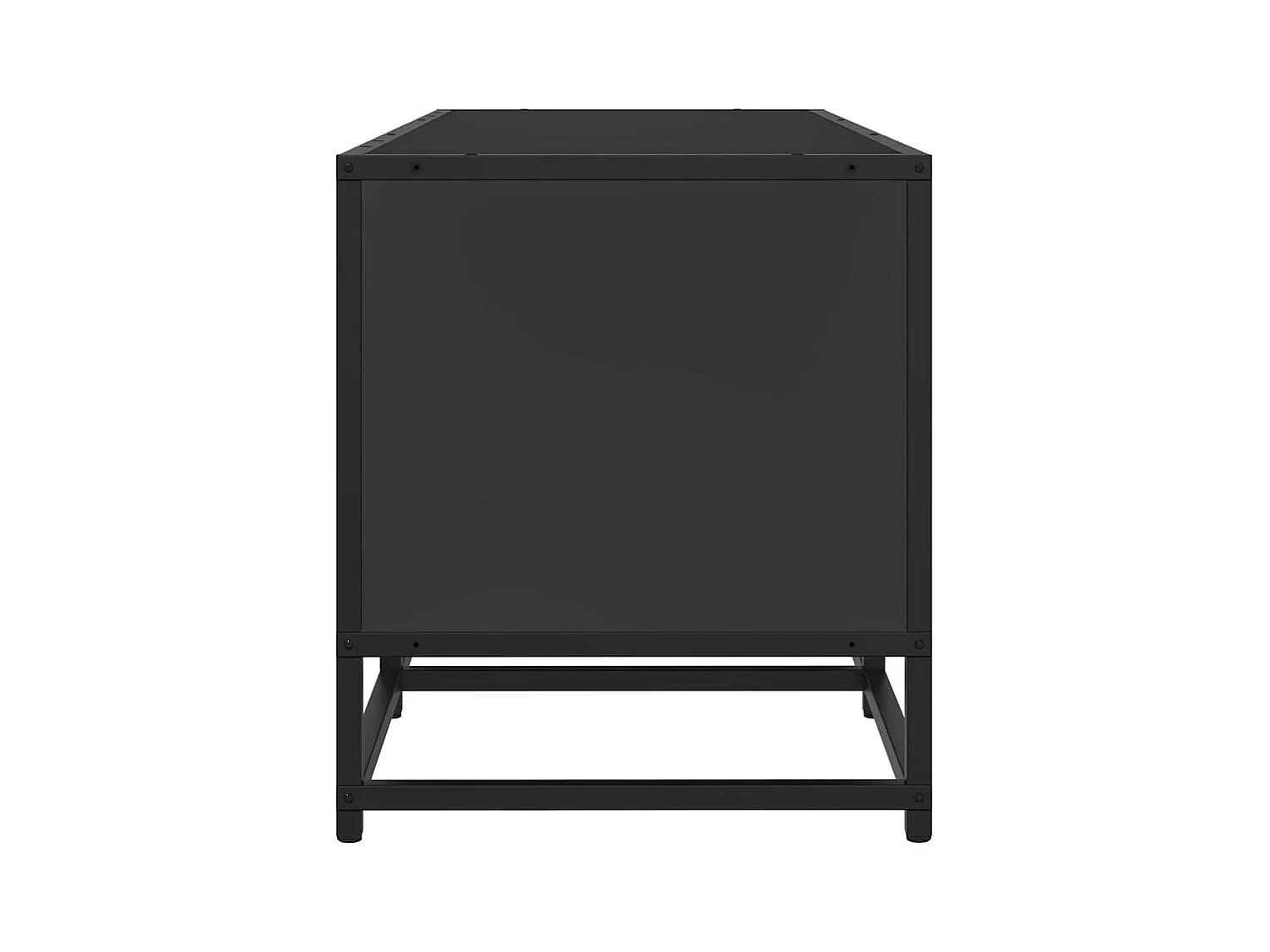 Meuble TV noir 120x35x41 cm bois d'ingénierie et métal