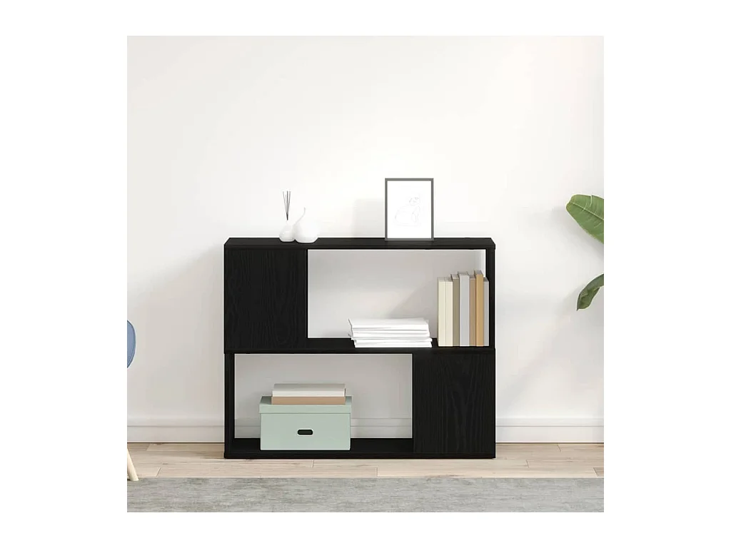 Meuble TV Noir 80 x 24 x 63 cm Bois d'ingénierie