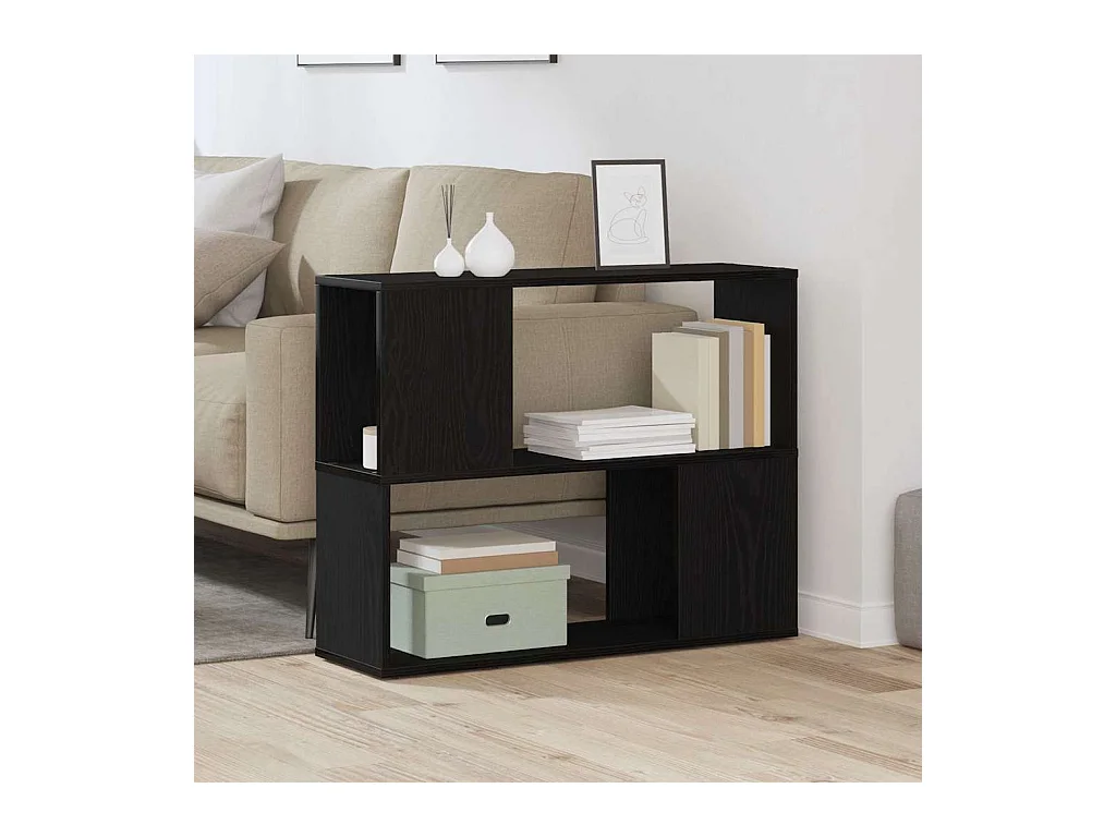 Meuble TV Noir 80 x 24 x 63 cm Bois d'ingénierie