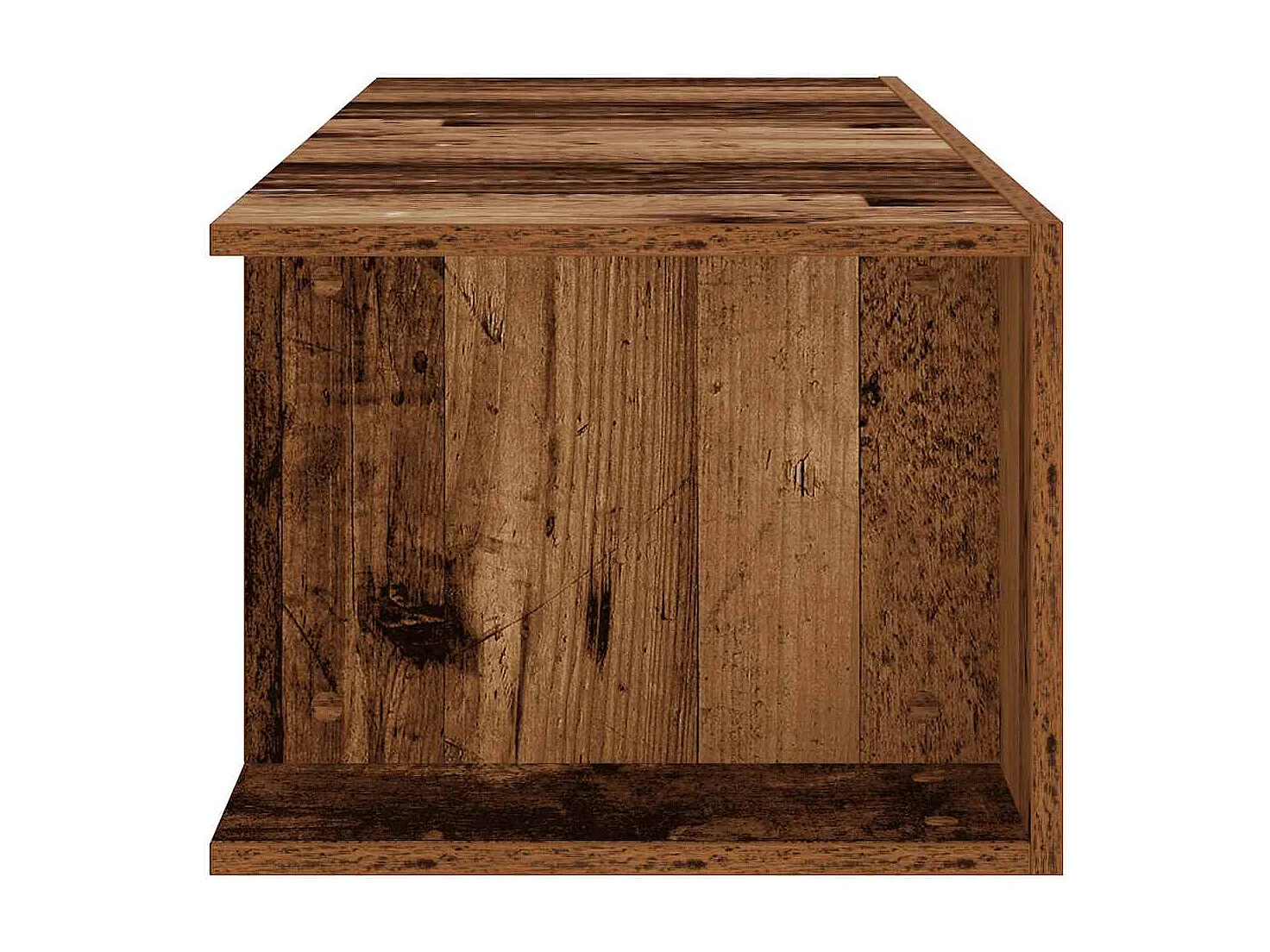 Meuble TV avec lumières LED vieux bois bois d'ingénierie