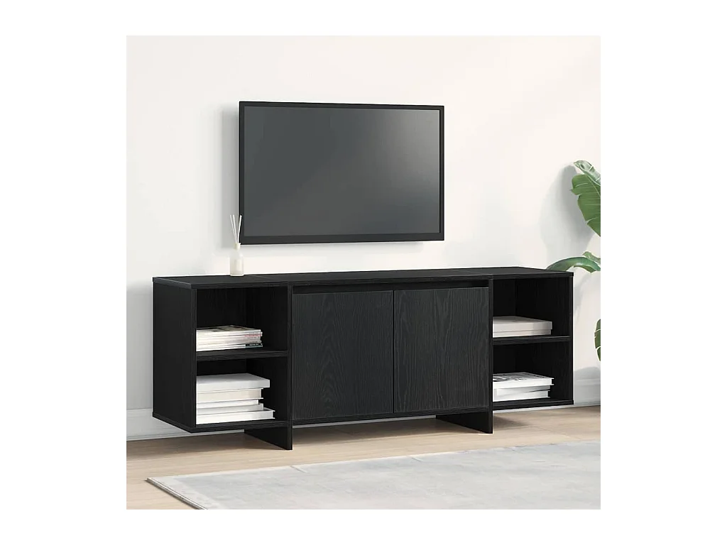 Meuble TV Noir 120 x 30 x 40.5 cm Bois d'ingénierie