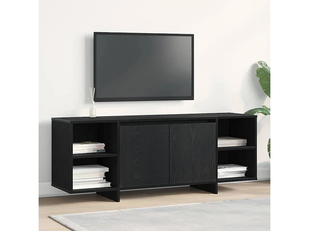 Meuble TV Noir 120 x 30 x 40.5 cm Bois d'ingénierie