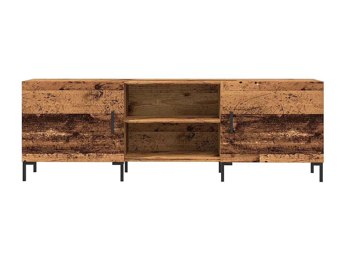 Meuble TV vieux bois 150x30x50 cm bois d'ingénierie