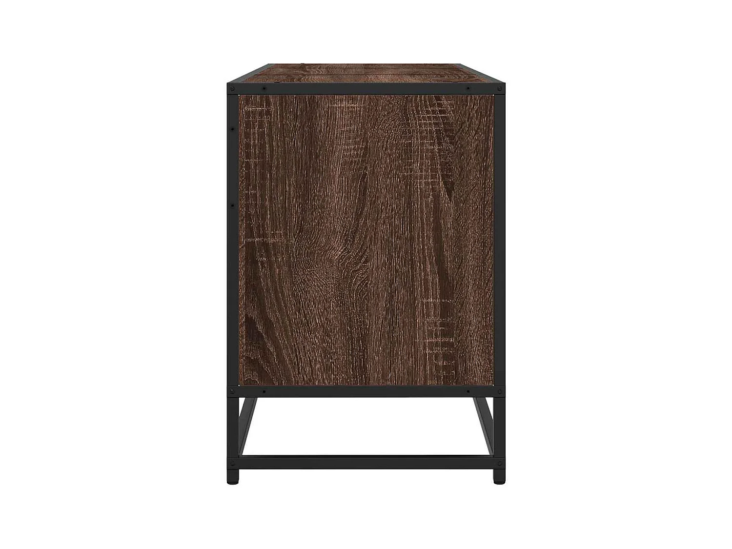 Meuble TV chêne marron 150x35x41 cm bois d'ingénierie et métal
