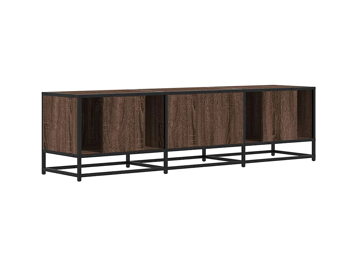 Meuble TV chêne marron 150x35x41 cm bois d'ingénierie et métal