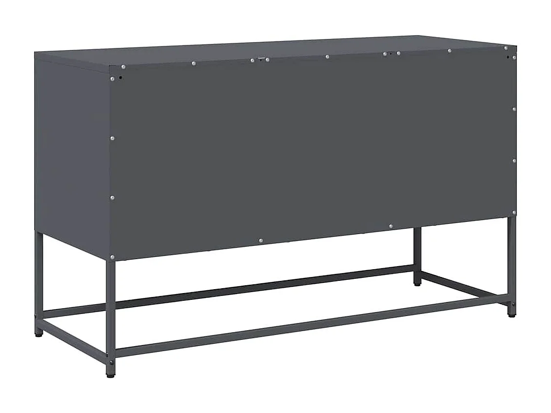 Meuble TV anthracite 100,5x39x60,5 cm acier
