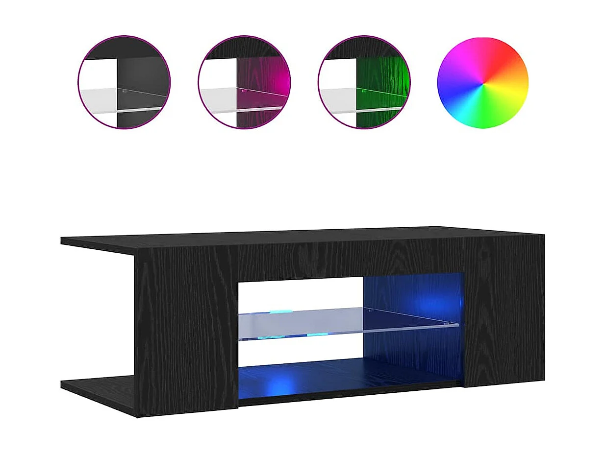 Gabinete para TV Preto 90 x 39 x 30 cm Madeira processada
