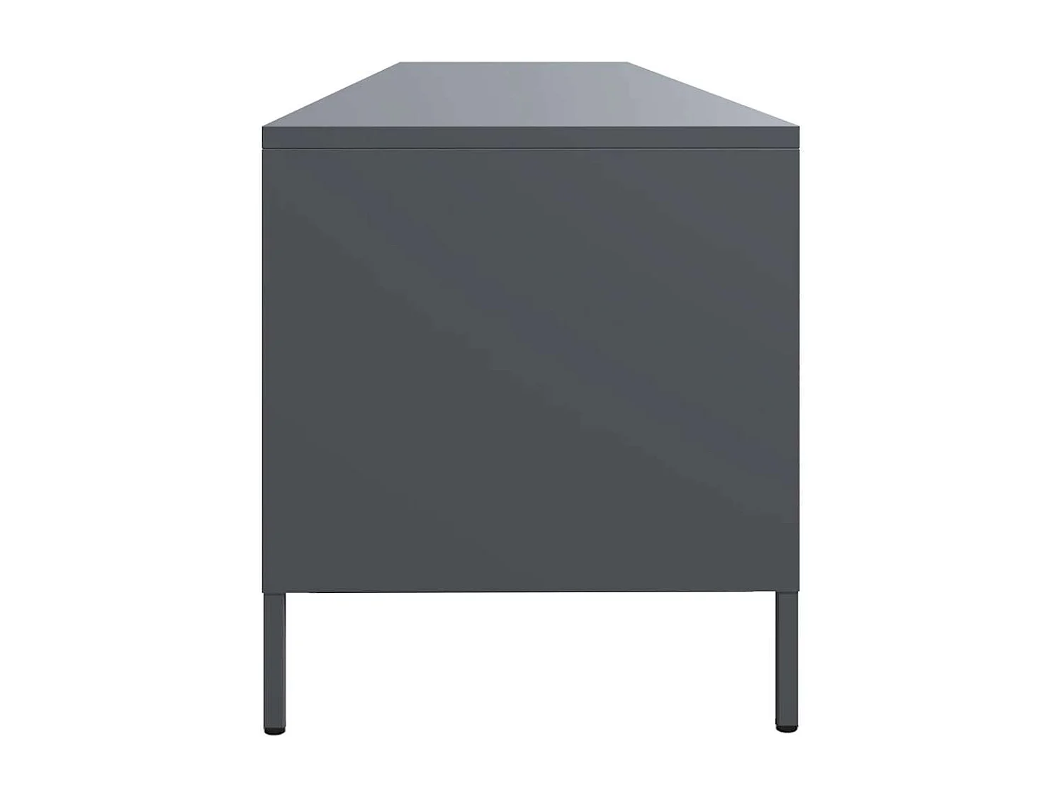 Meuble TV anthracite 202x39x43,5 cm acier laminé à froid