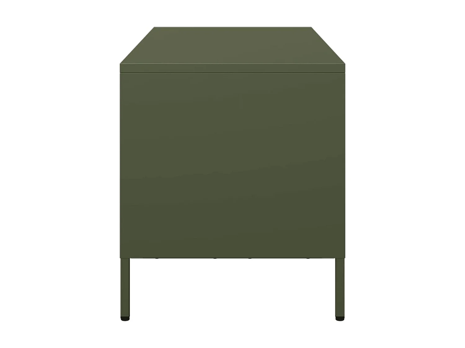 Meuble TV vert olive 68x39x43,5 cm acier laminé à froid
