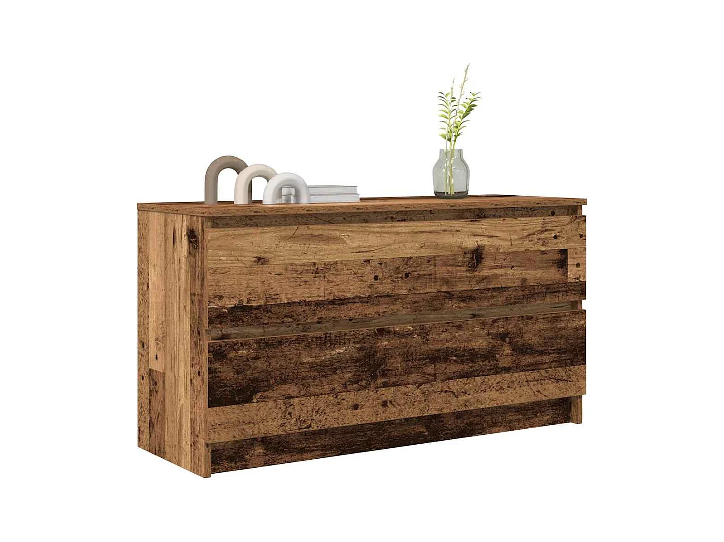 Meuble TV vieux bois 100x35x54 cm bois d'ingénierie