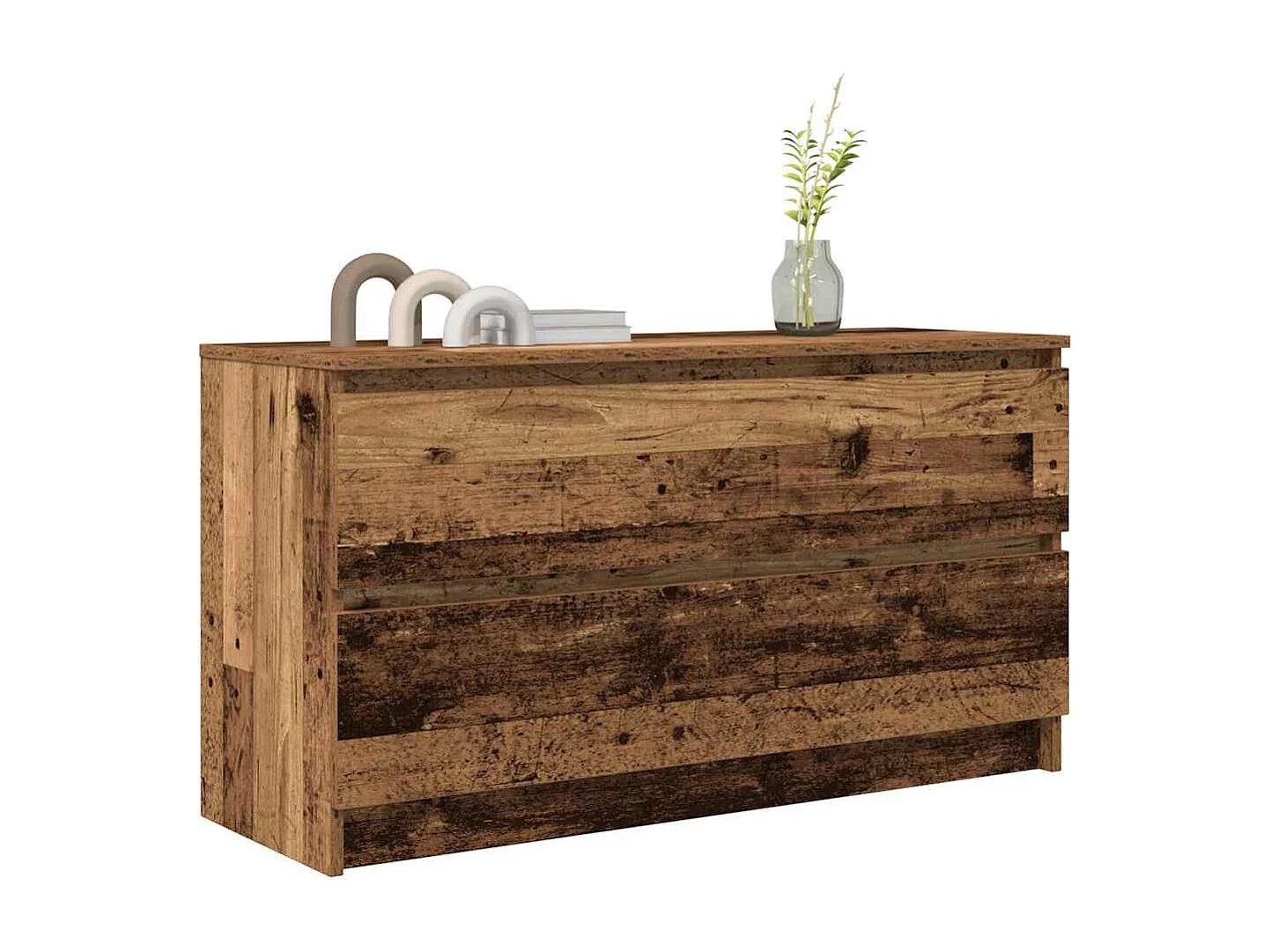 Meuble TV vieux bois 100x35x54 cm bois d'ingénierie