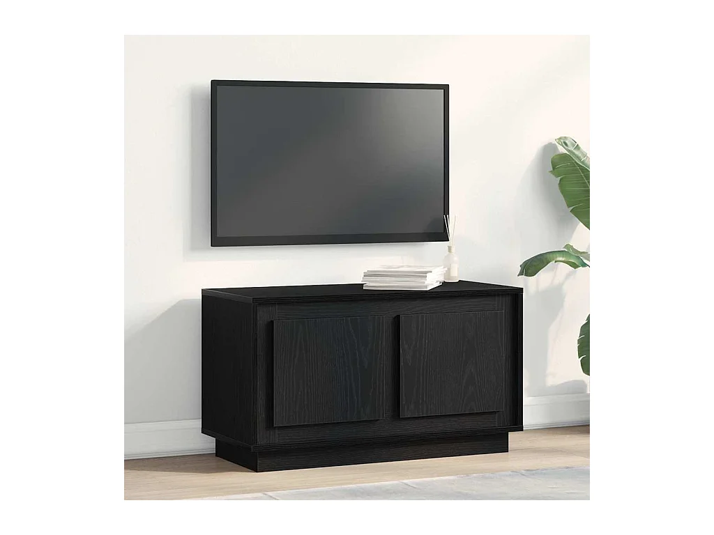 Meuble TV Chêne noir 80 x 35 x 45 cm Bois d'ingénierie
