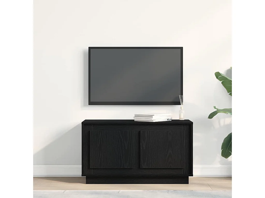 Meuble TV Chêne noir 80 x 35 x 45 cm Bois d'ingénierie