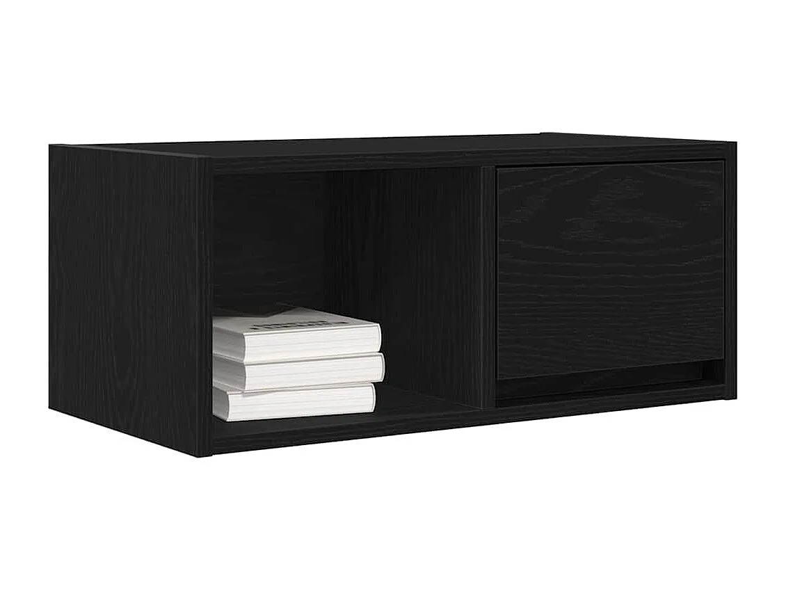 Meubles TV 2 pièces chêne noir 60x31x25,5 cm bois d'ingénierie