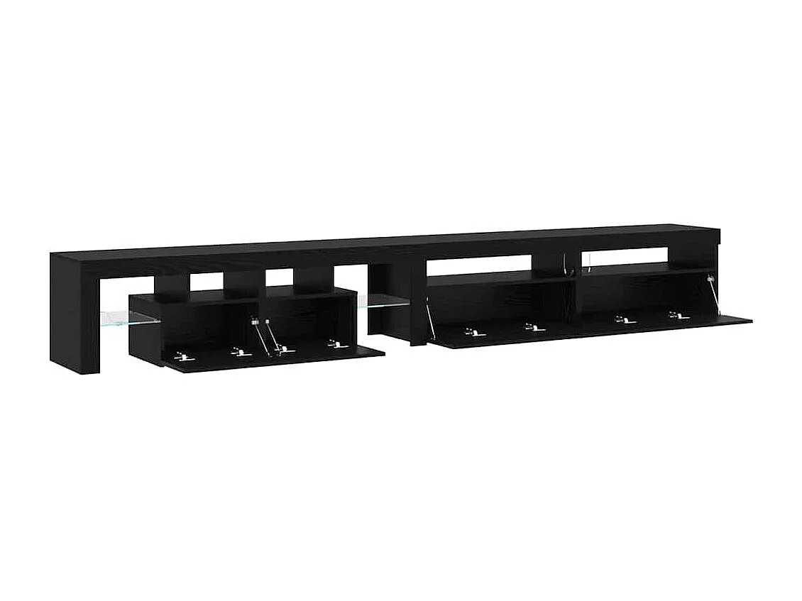 Meubles TV 3 pièces Chêne noir 290 x 36,5 x 40 cm