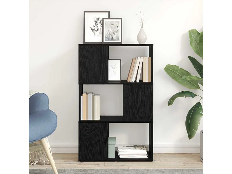 Meuble TV Noir 60 x 24 x 94 cm Bois d'ingénierie