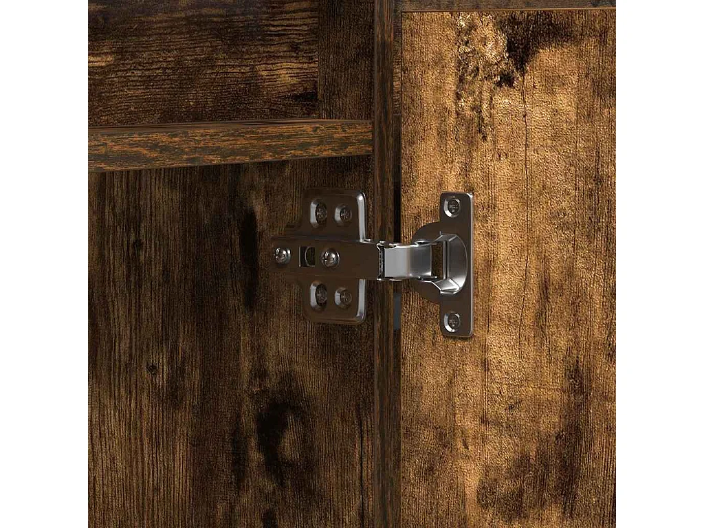 Meuble TV avec LED Chêne fumé 180 x 38 x 49 cm