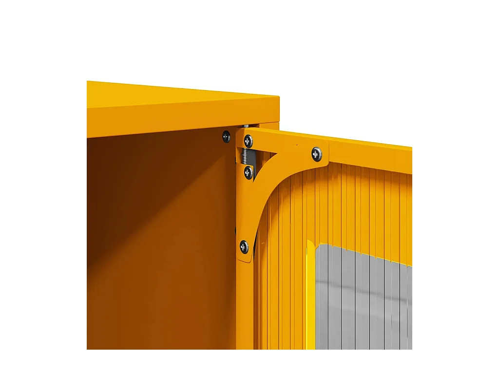 Meuble TV jaune moutarde 100,5x39x60,5 cm acier