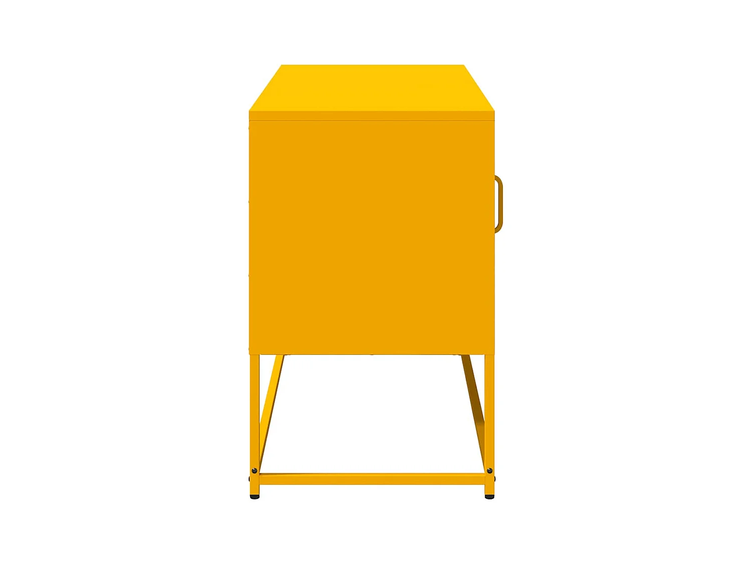 Meuble TV jaune moutarde 100,5x39x60,5 cm acier