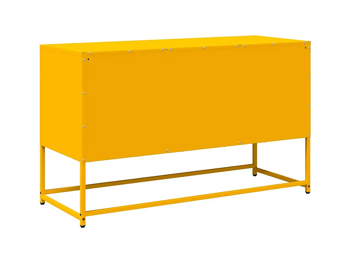 Meuble TV jaune moutarde 100,5x39x60,5 cm acier