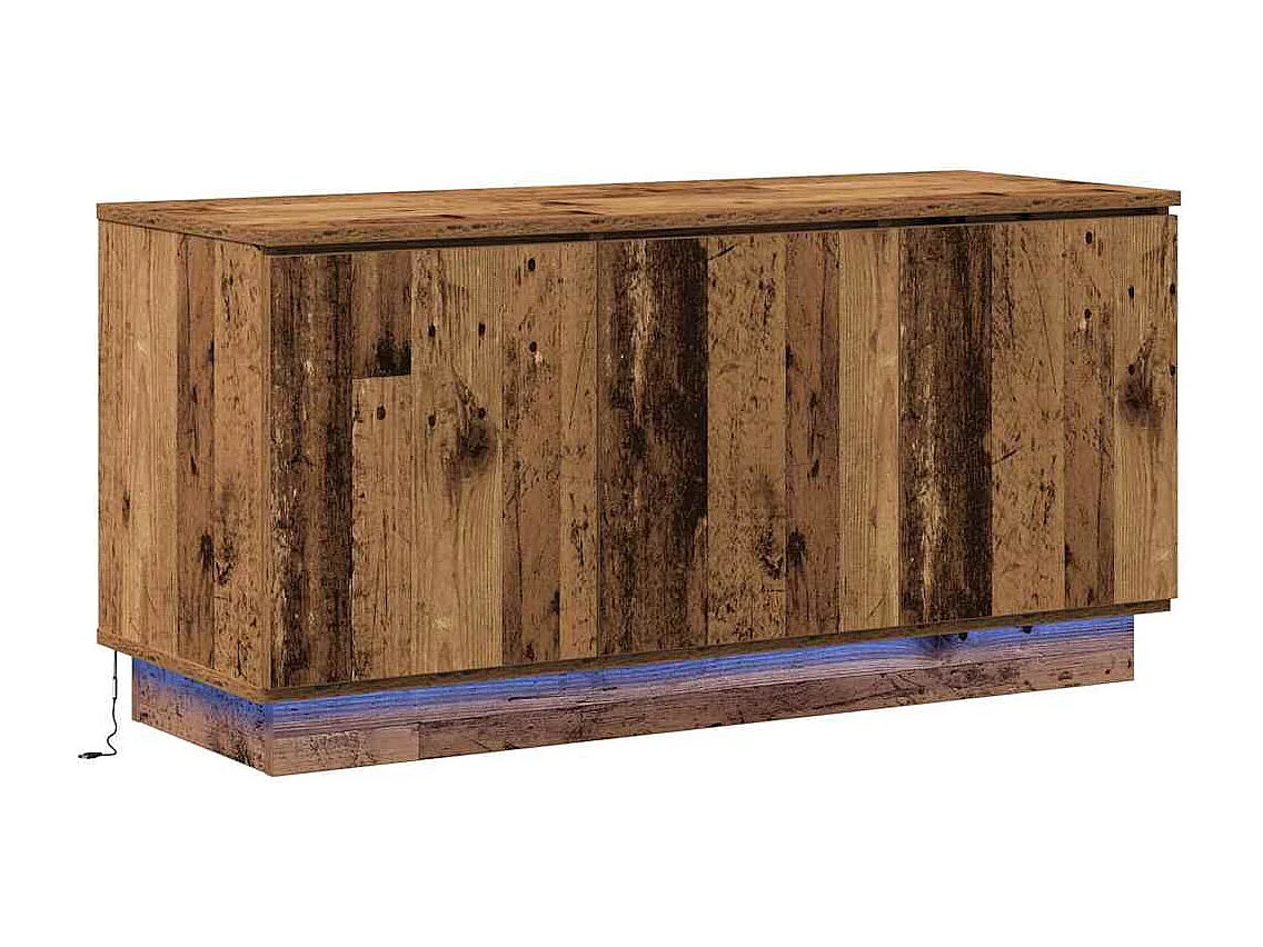 Meuble TV avec LED Bois Ancien 100 x 38 x 49 cm