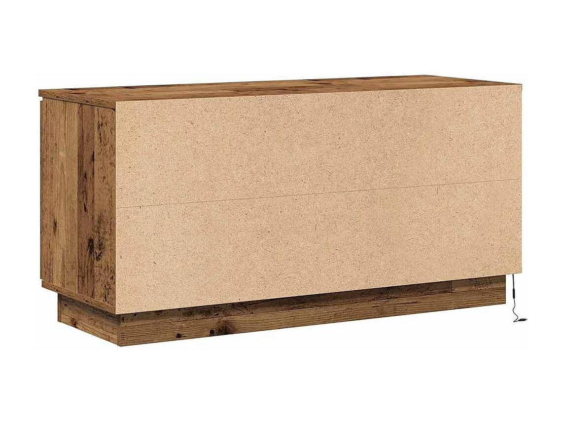 Meuble TV avec LED Bois Ancien 100 x 38 x 49 cm