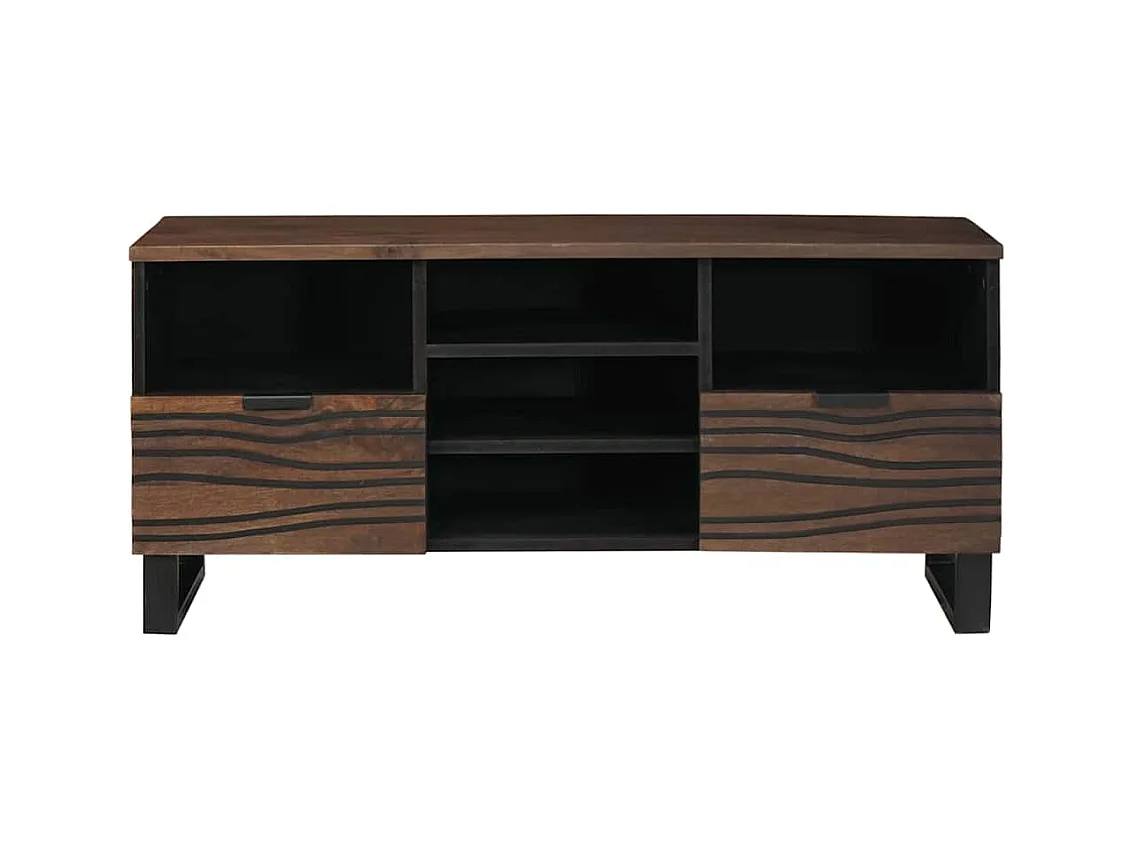 Meuble TV Marron 100 x 33 x 46 cm bois de manguier massif