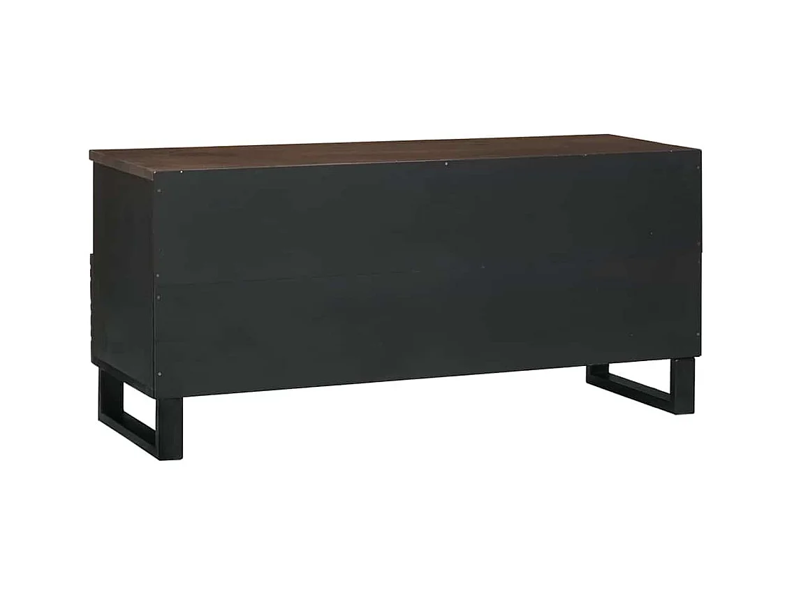 Meuble TV Marron 100 x 33 x 46 cm bois de manguier massif
