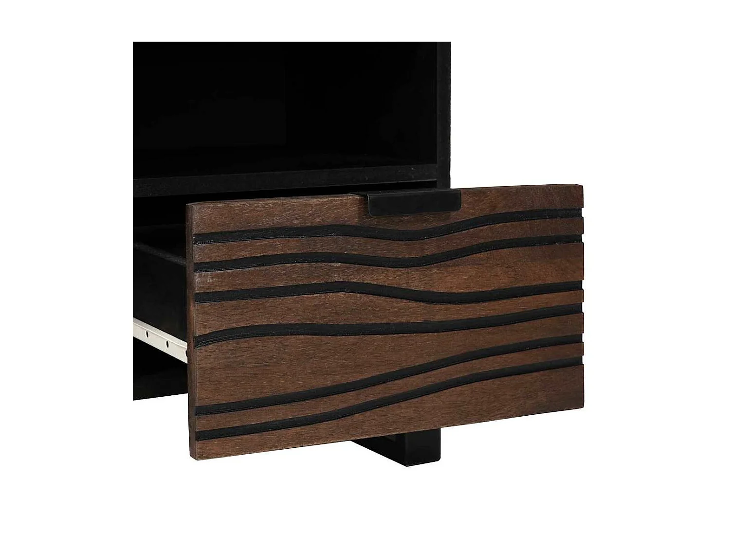 Meuble TV Marron 100 x 33 x 46 cm bois de manguier massif