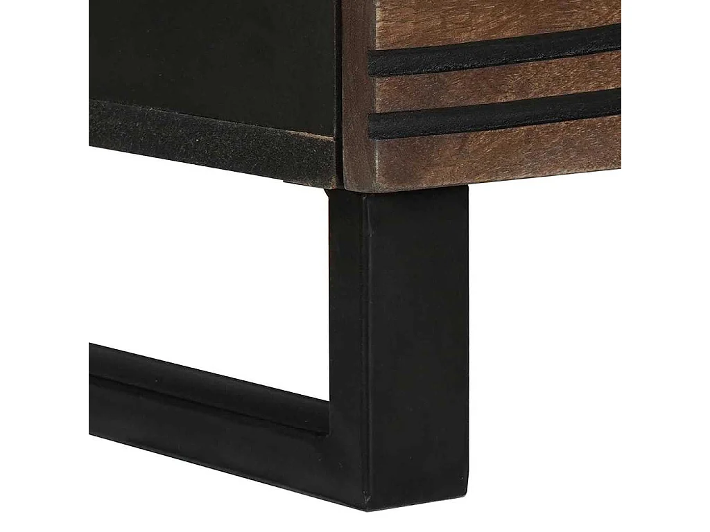 Meuble TV Marron 100 x 33 x 46 cm bois de manguier massif