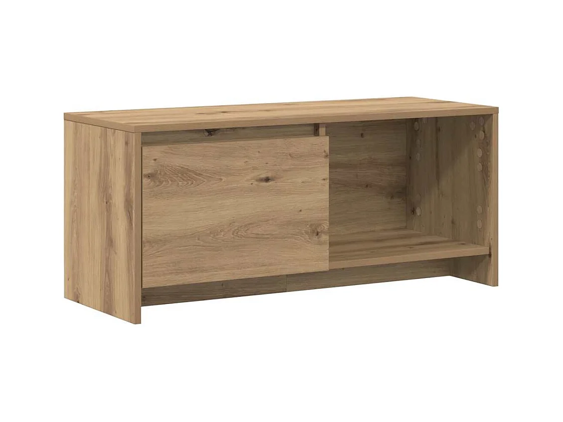 Meuble TV chêne artisanal 90 x 35 x 40 cm Bois d'ingénierie