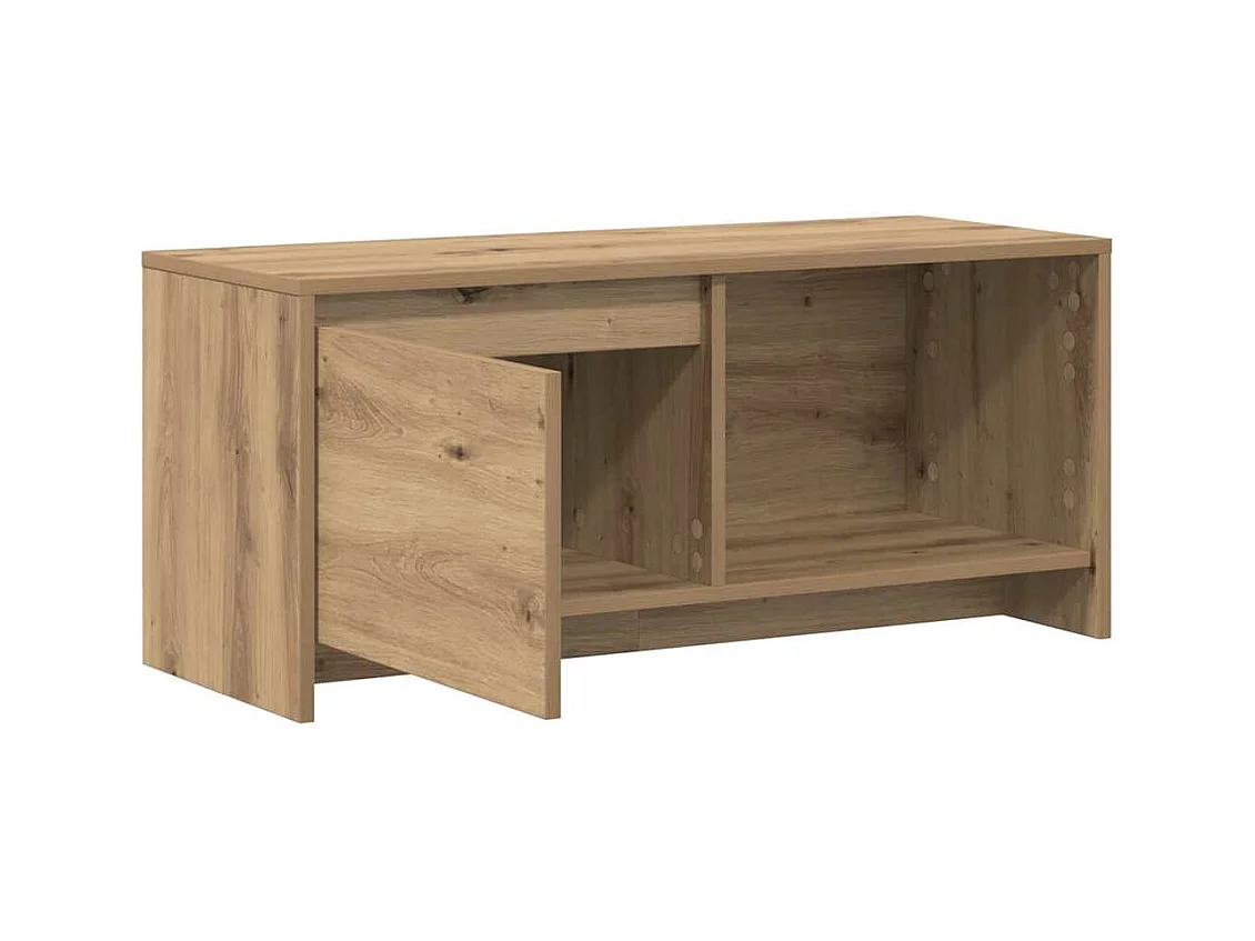 Meuble TV chêne artisanal 90 x 35 x 40 cm Bois d'ingénierie