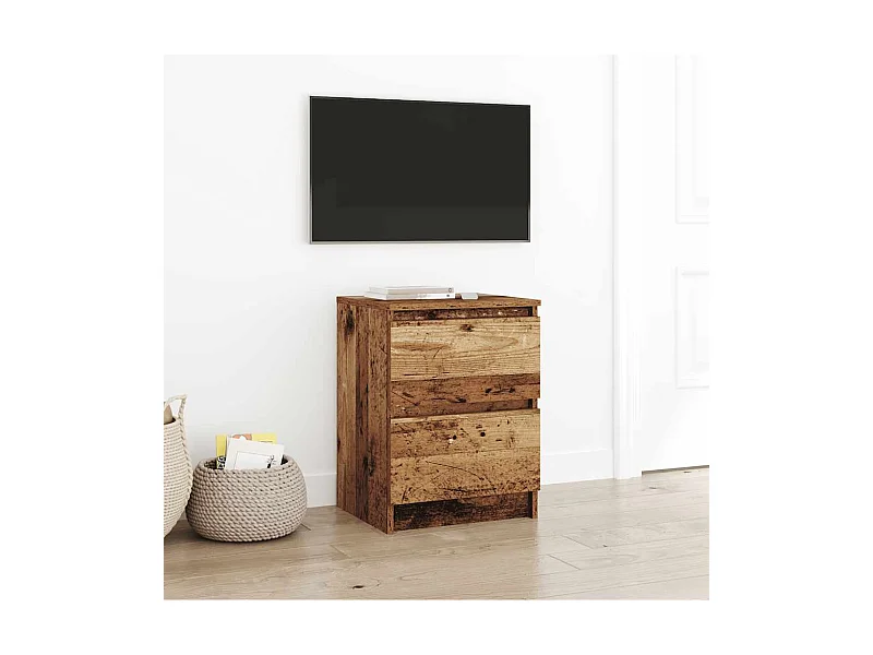 Meuble TV vieux bois 40x35x54 cm bois d'ingénierie
