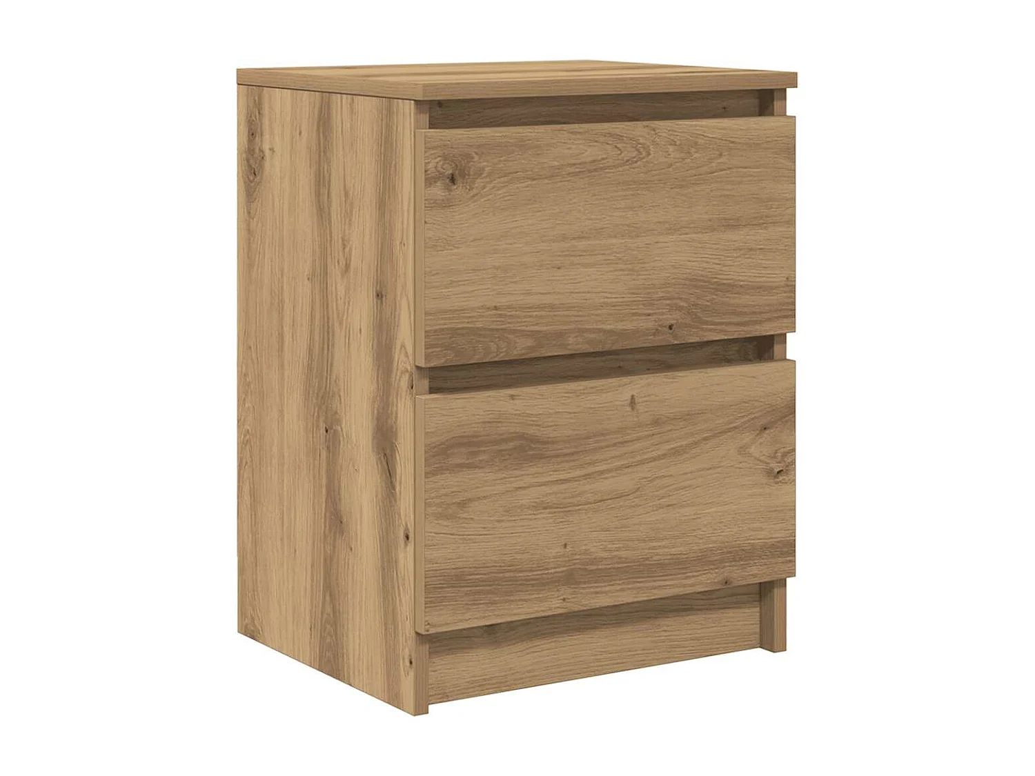 Meuble TV chêne artisanal 40x35x54 cm bois d'ingénierie