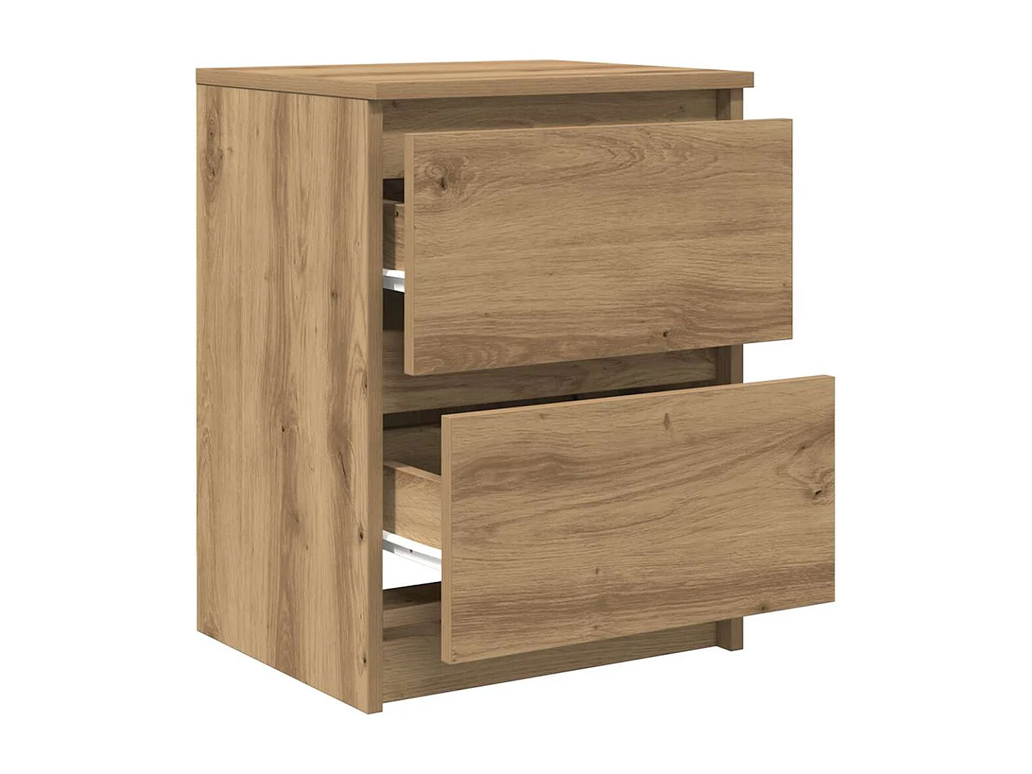 Meuble TV chêne artisanal 40x35x54 cm bois d'ingénierie