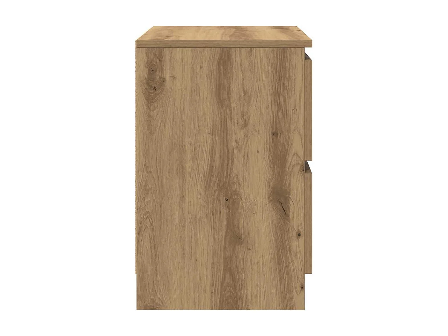 Meuble TV chêne artisanal 40x35x54 cm bois d'ingénierie