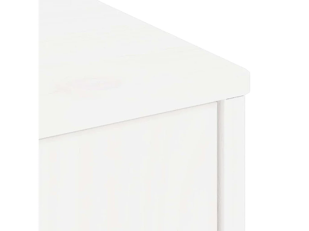 Meuble TV ODDA blanc 79x24x40 cm bois massif pin