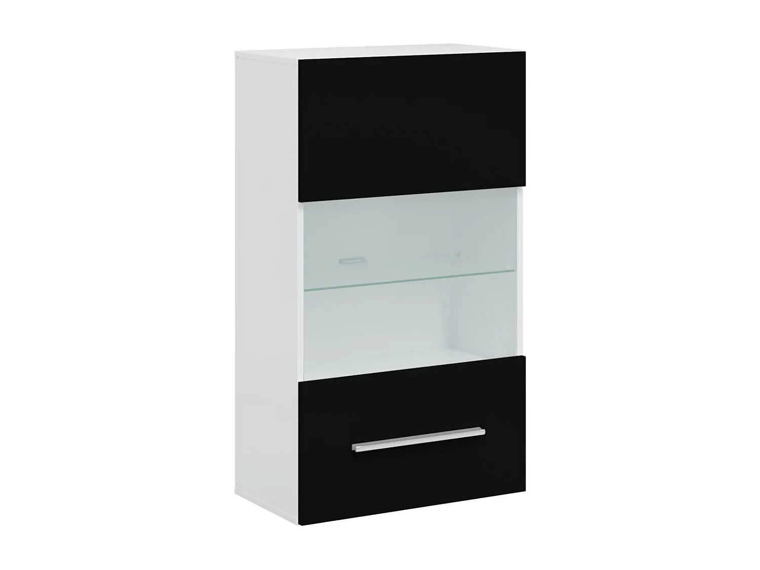 5-delige Tv-meubels met LED-verlichting bewerkt hout matzwart