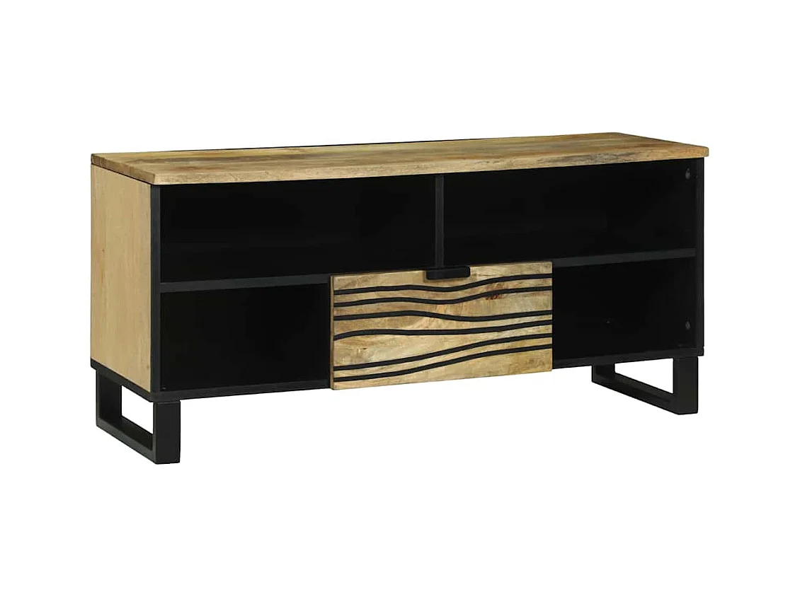 Meuble TV Marron 105 x 33 x 46 cm bois de manguier massif