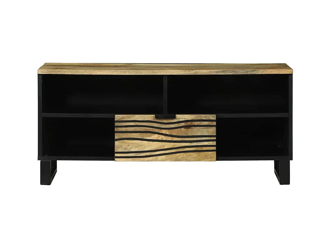 Meuble TV Marron 105 x 33 x 46 cm bois de manguier massif