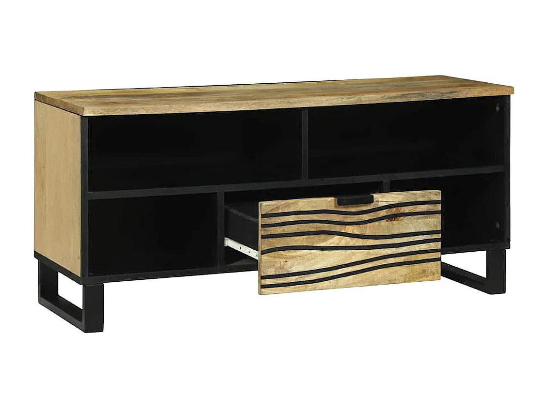 Meuble TV Marron 105 x 33 x 46 cm bois de manguier massif