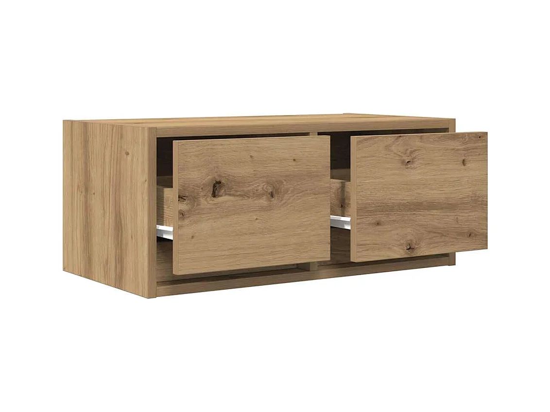 Meubles TV 2 pièces chêne artisanal 60x31x25,5cm bois d'ingénierie