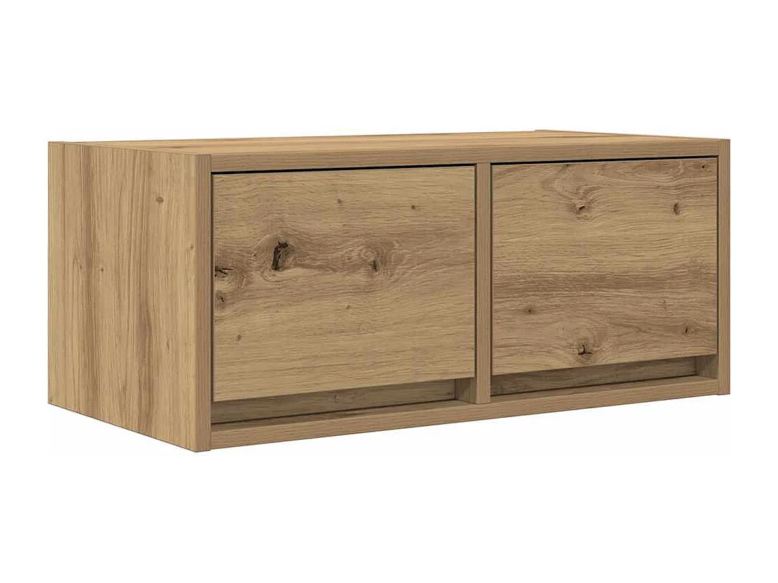 Meubles TV 2 pièces chêne artisanal 60x31x25,5cm bois d'ingénierie